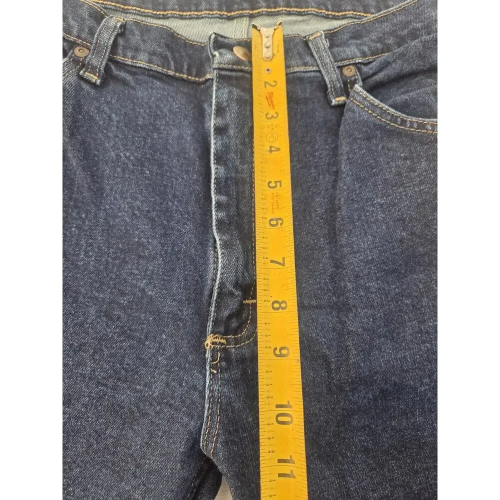 Wrangler Jeans Mens 36x34 Dark Wash Straight Leg Denim Cotton Made in Mexico